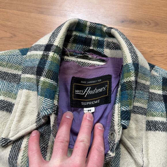 Men's Vintage 70's Matt Andrews Heavyweight Snap Wool Flannel Jacket Sz Medium - Picture 6 of 11